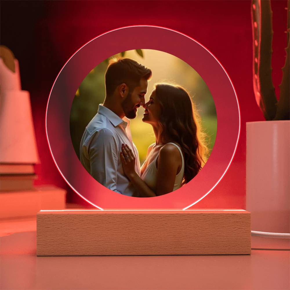 Custom Image Acrylic Circle Night Lamp