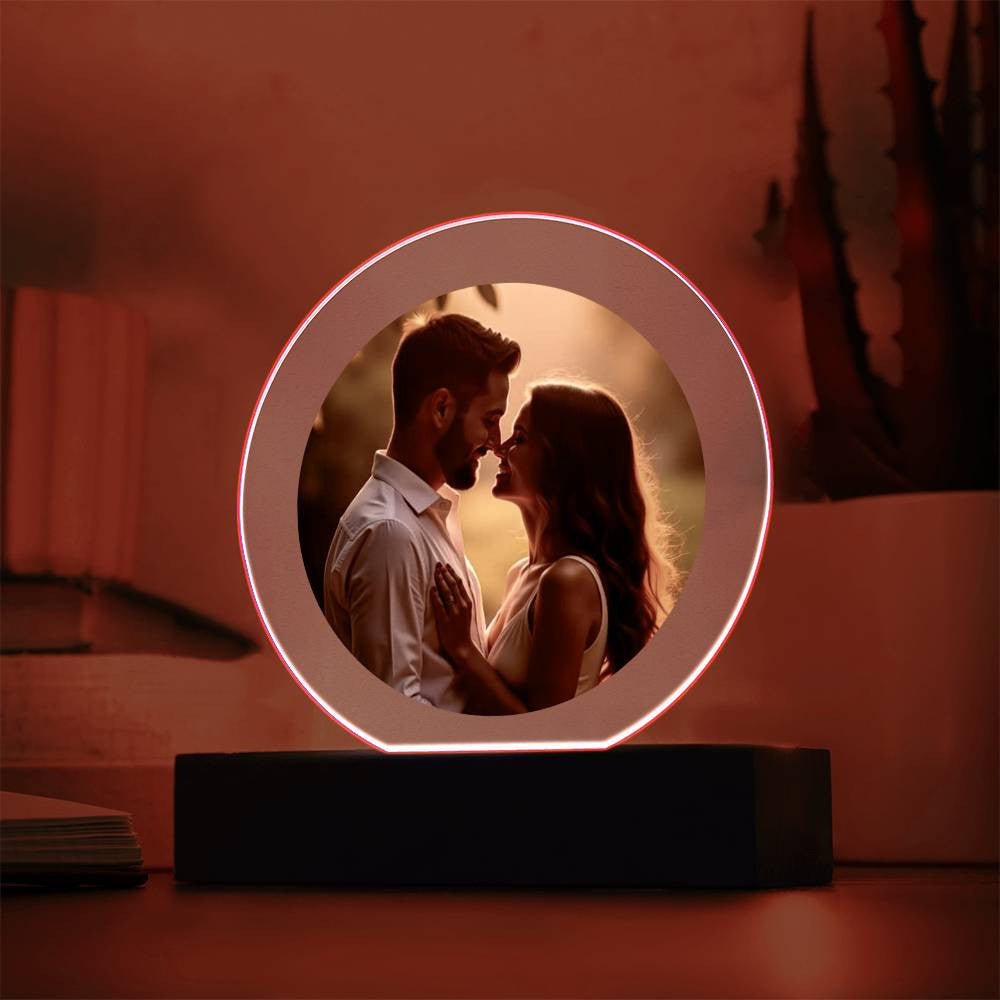 Custom Image Acrylic Circle Night Lamp