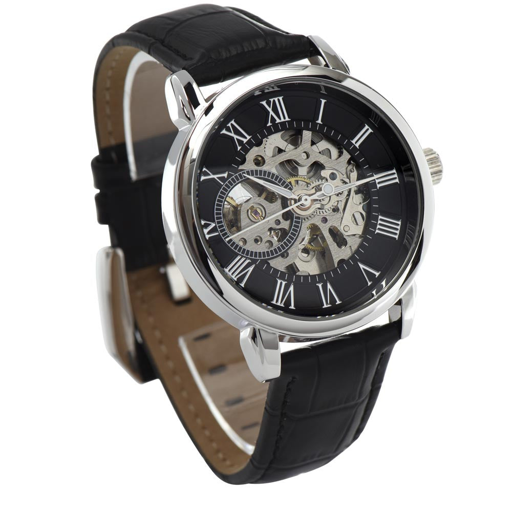 Skeleton Watch with Message Card - for Men