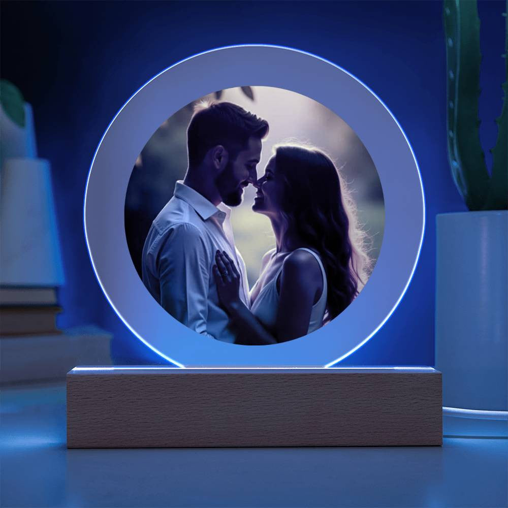 Custom Image Acrylic Circle Night Lamp