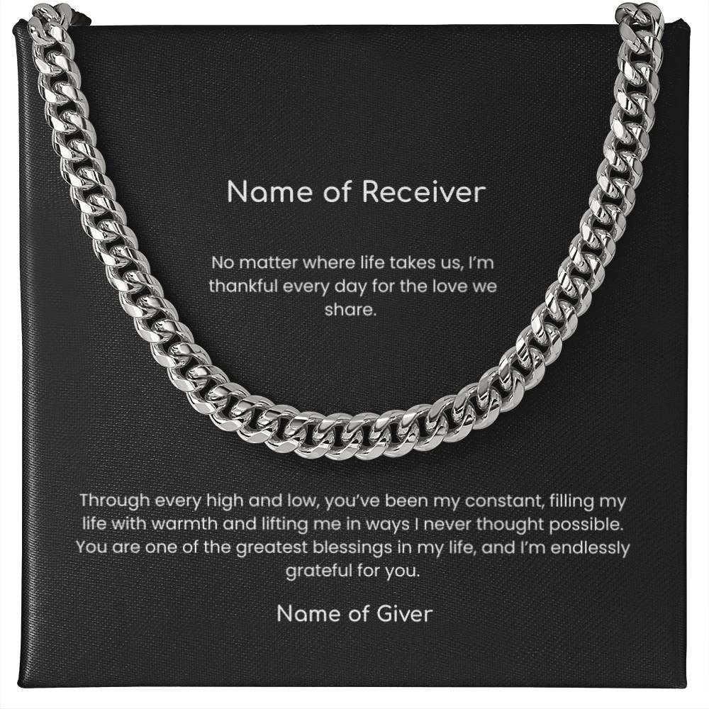 Cuban Link Chain Necklace - for Men