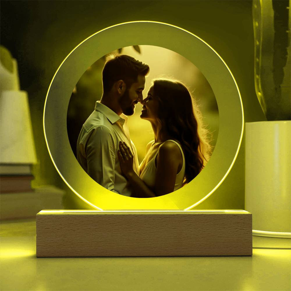 Custom Image Acrylic Circle Night Lamp