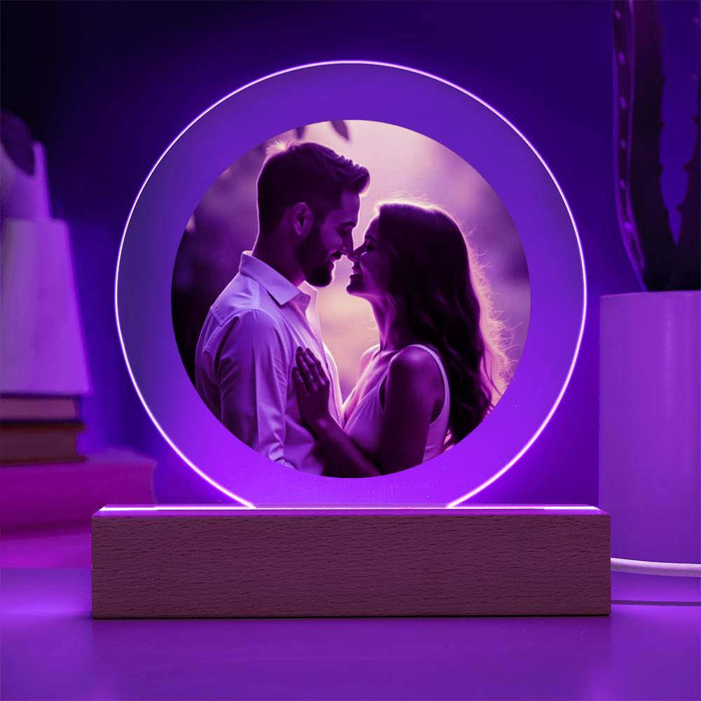 Custom Image Acrylic Circle Night Lamp