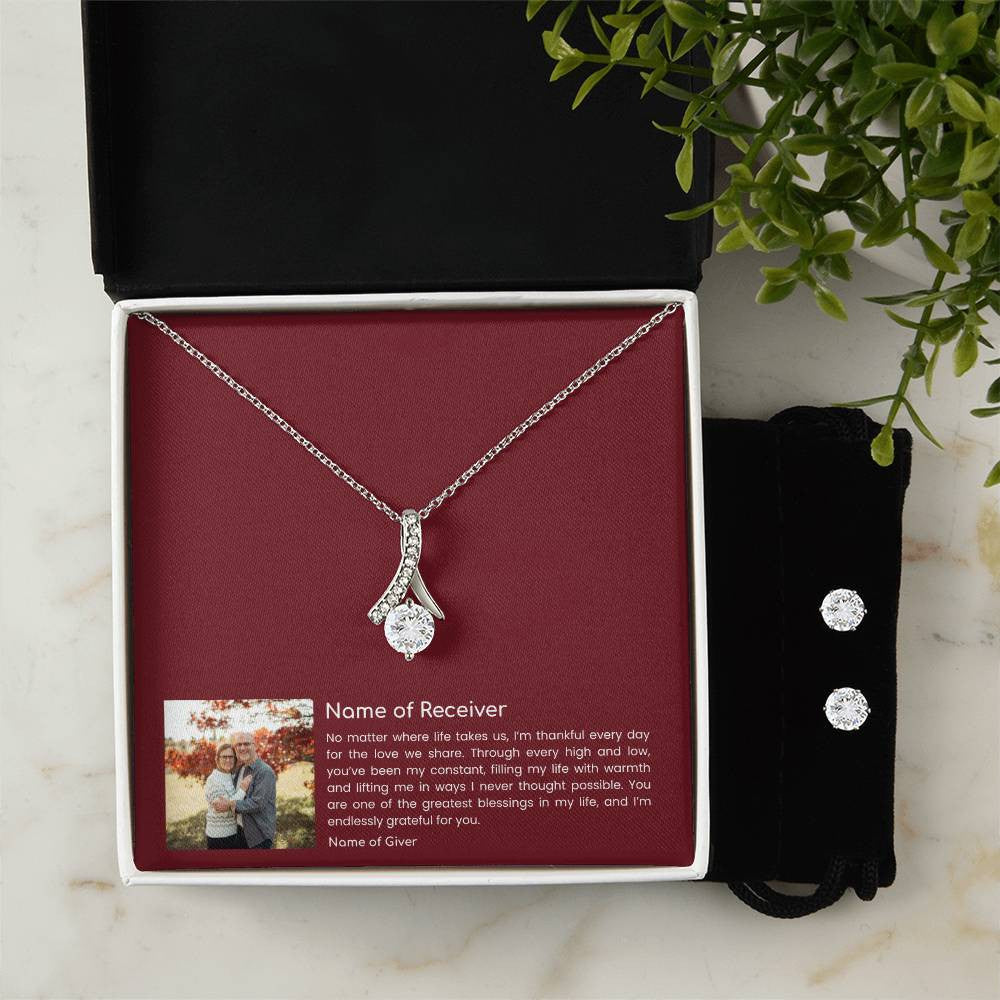 Alluring Beauty Pendant with Earrings - for Women
