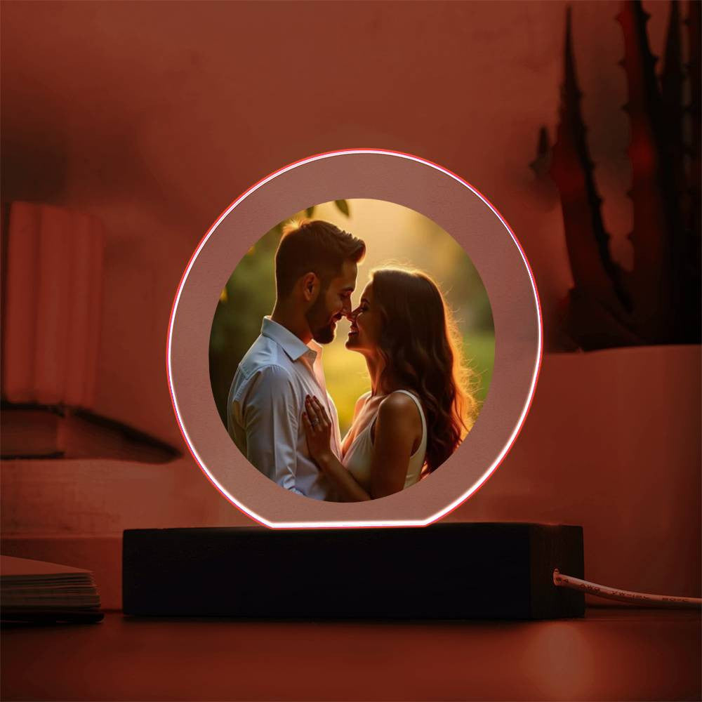 Custom Image Acrylic Circle Night Lamp