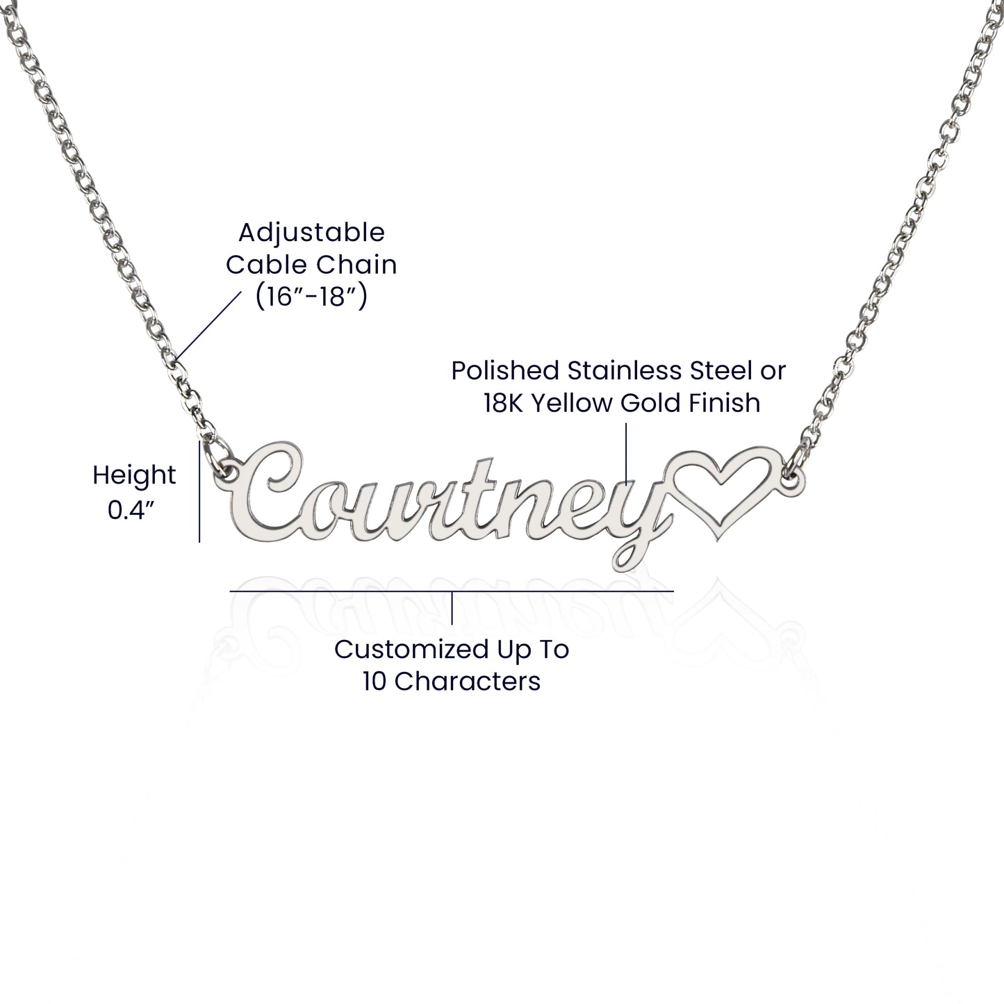 Custom Heart Name Necklace with Line Art Red Message Card - For Mothers