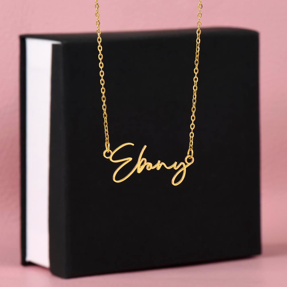 Custom Signature Name Necklace - for Women
