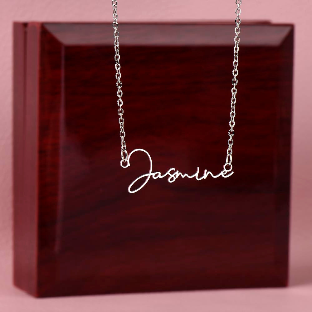 Custom Signature Name Necklace - for Women