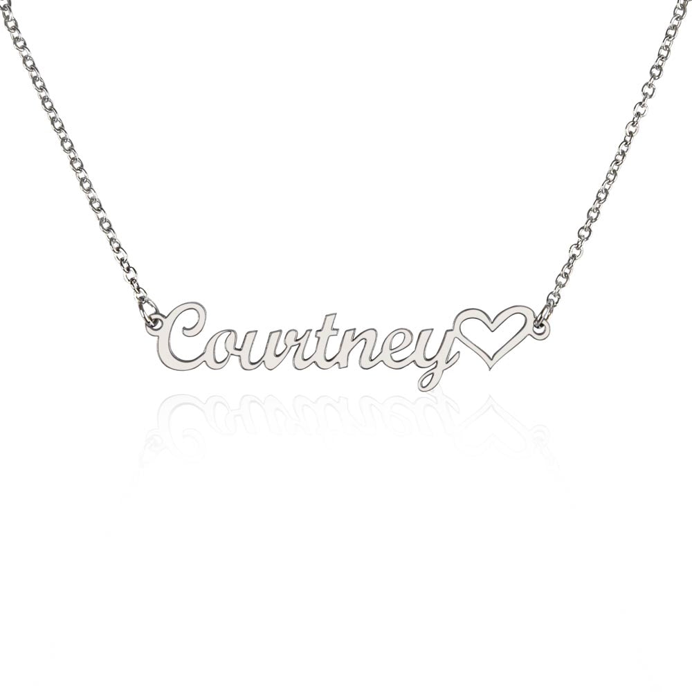 Custom Heart Name Necklace - for Women