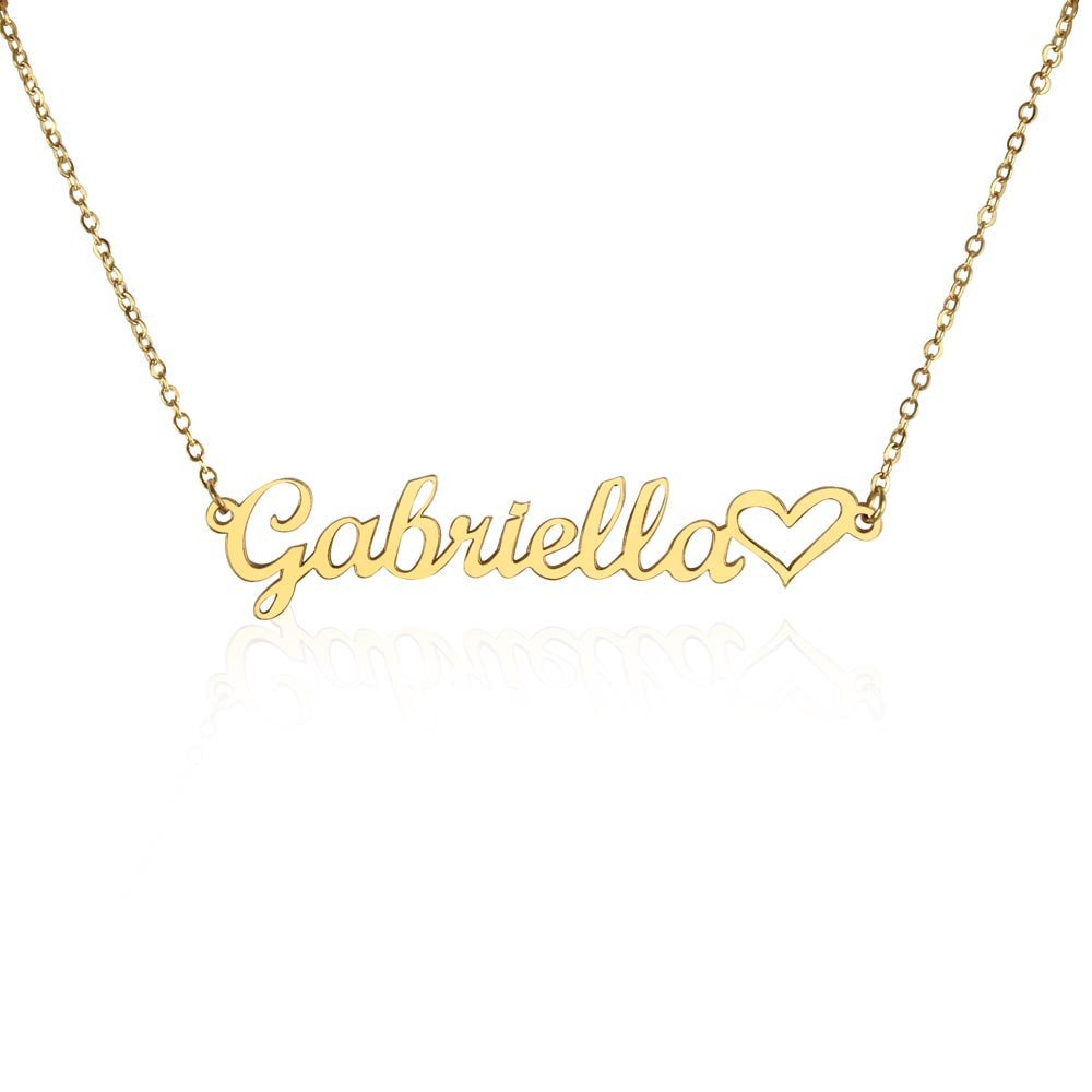 Custom Heart Name Necklace - for Women