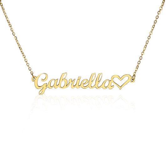 Custom Heart Name Necklace - for Women