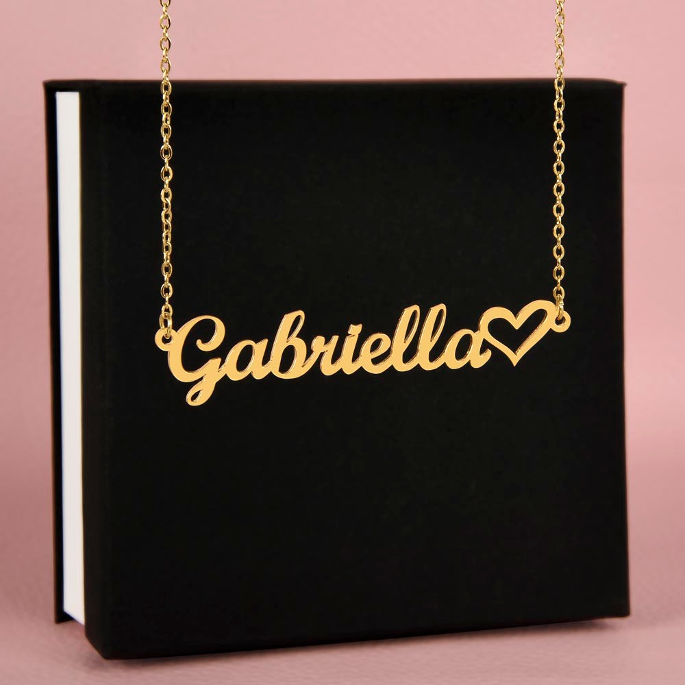 Custom Heart Name Necklace - for Women