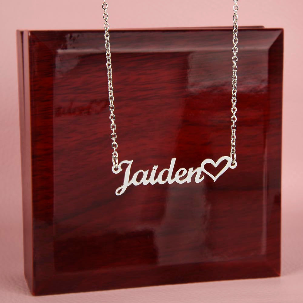Custom Heart Name Necklace - for Women