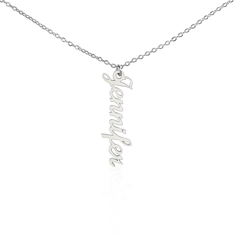 Custom Vertical Name Necklace - for Women