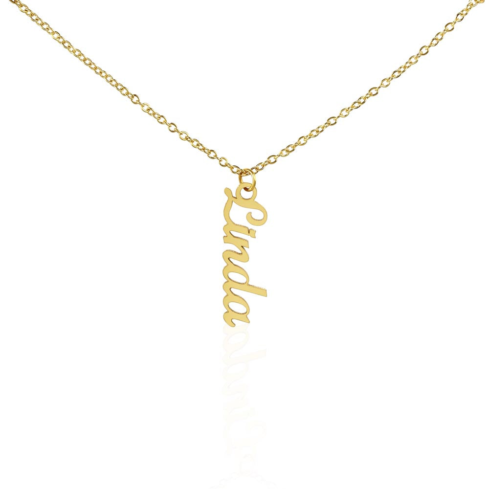 Custom Vertical Name Necklace - for Women