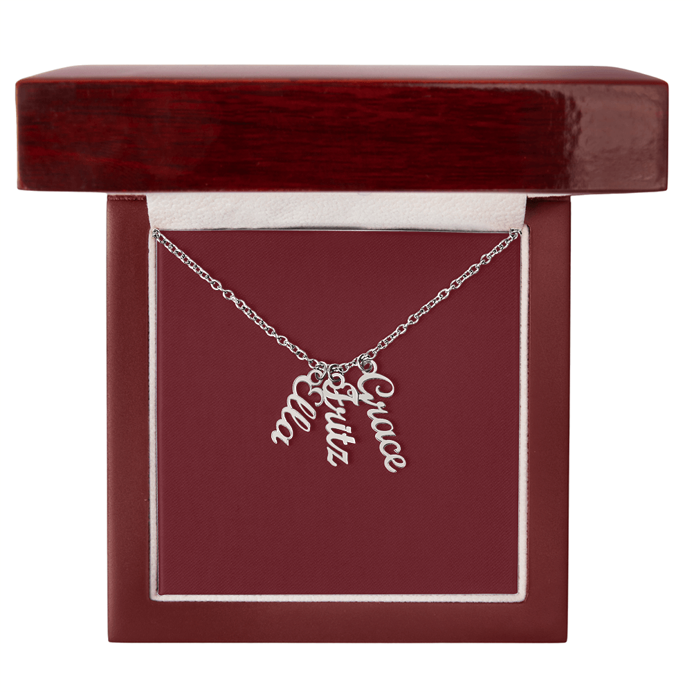 Custom Multi Name Necklace - for Women