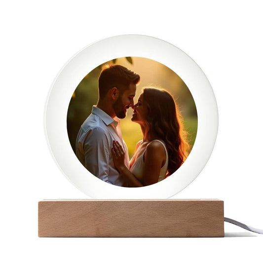 Custom Image Acrylic Circle Night Lamp