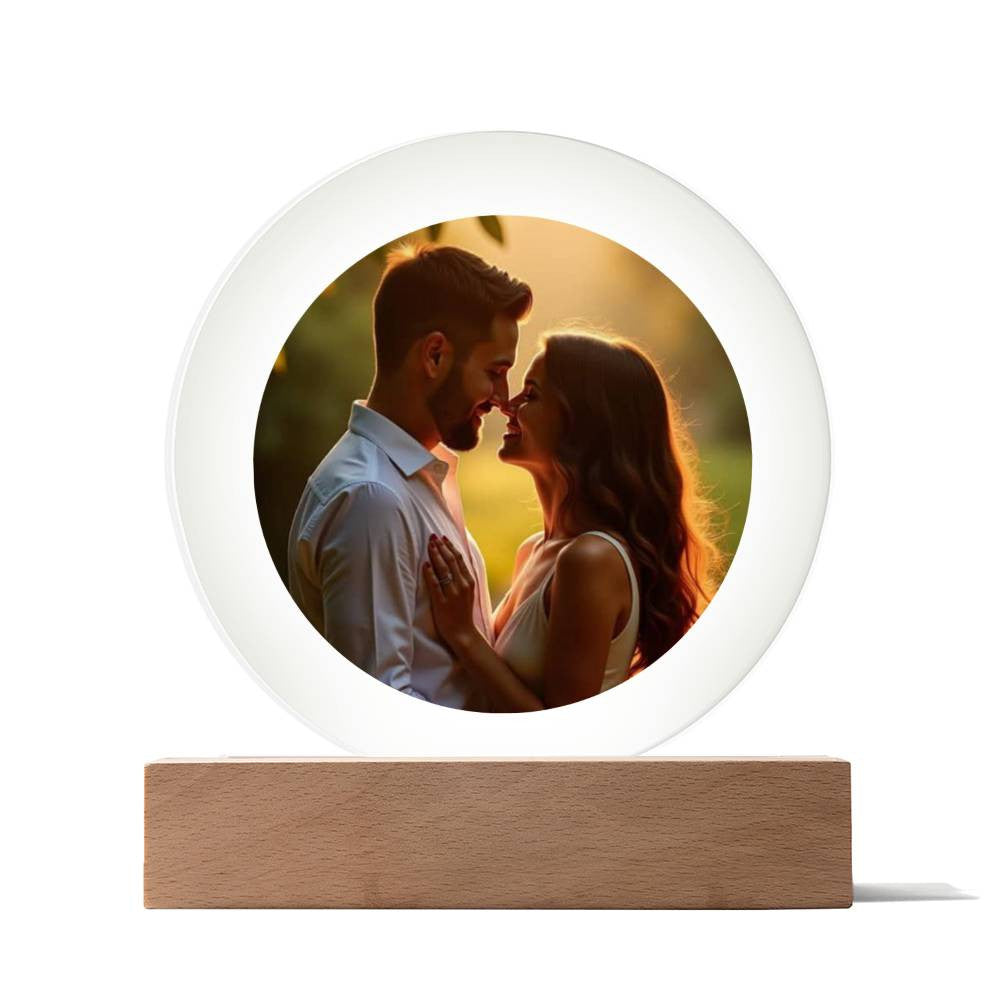 Custom Image Acrylic Circle Night Lamp