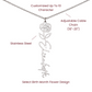 Custom Birth Flower Name Necklace - for Women