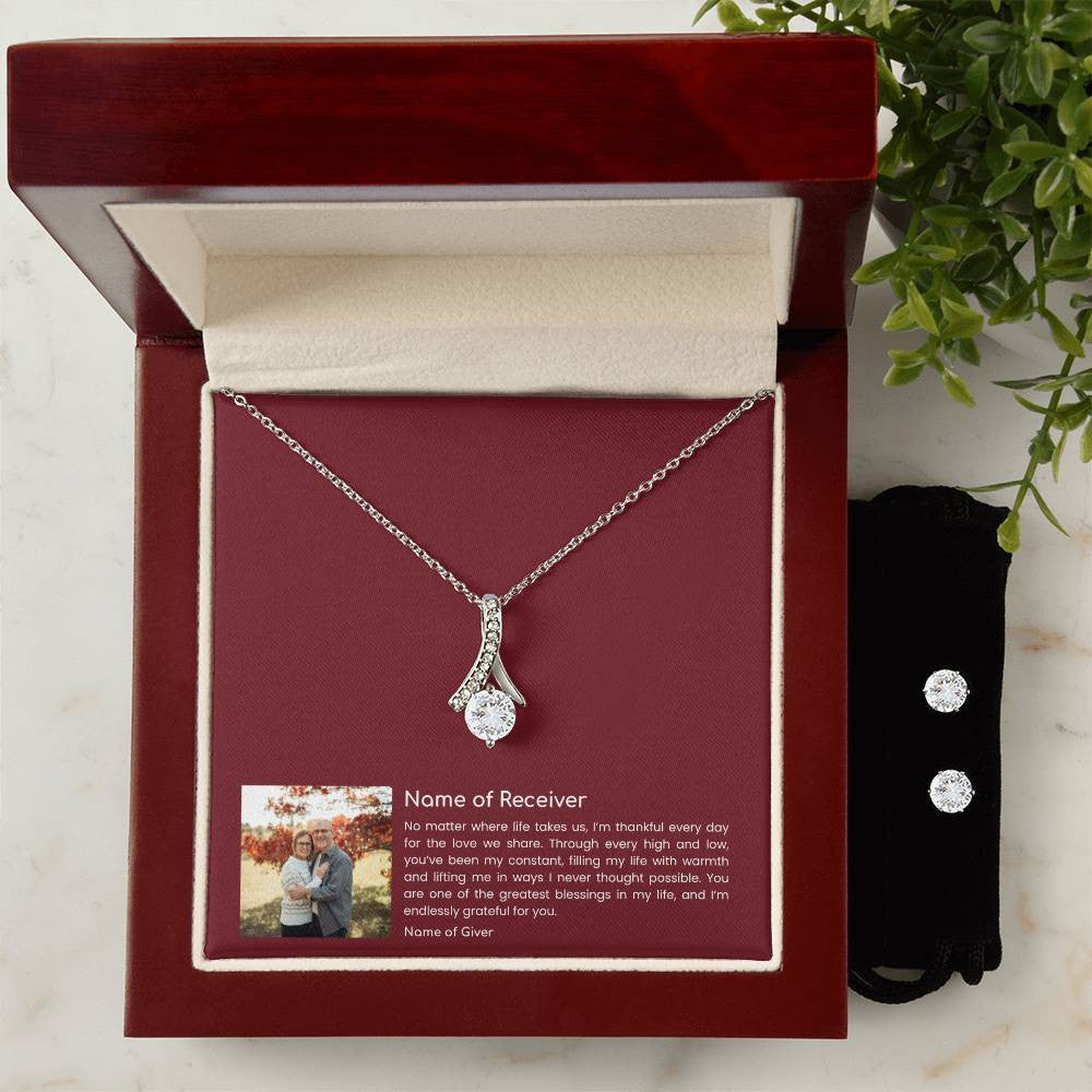 Alluring Beauty Pendant with Earrings - for Women