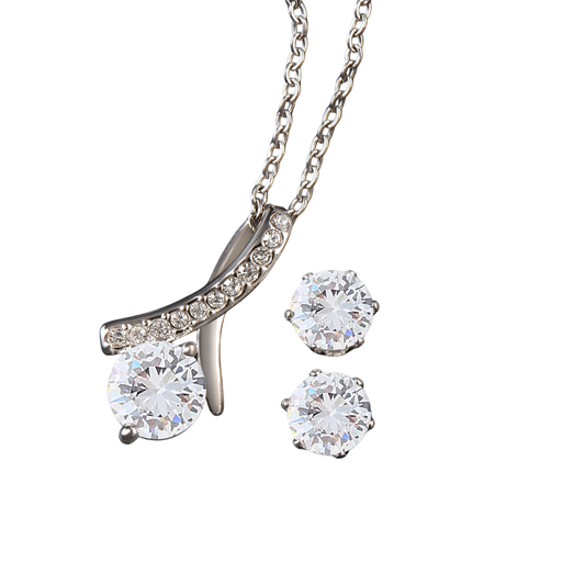 Alluring Beauty Pendant with Earrings - for Women