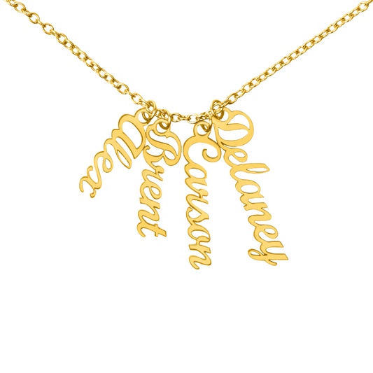 Custom Multi Name Necklace - for Women