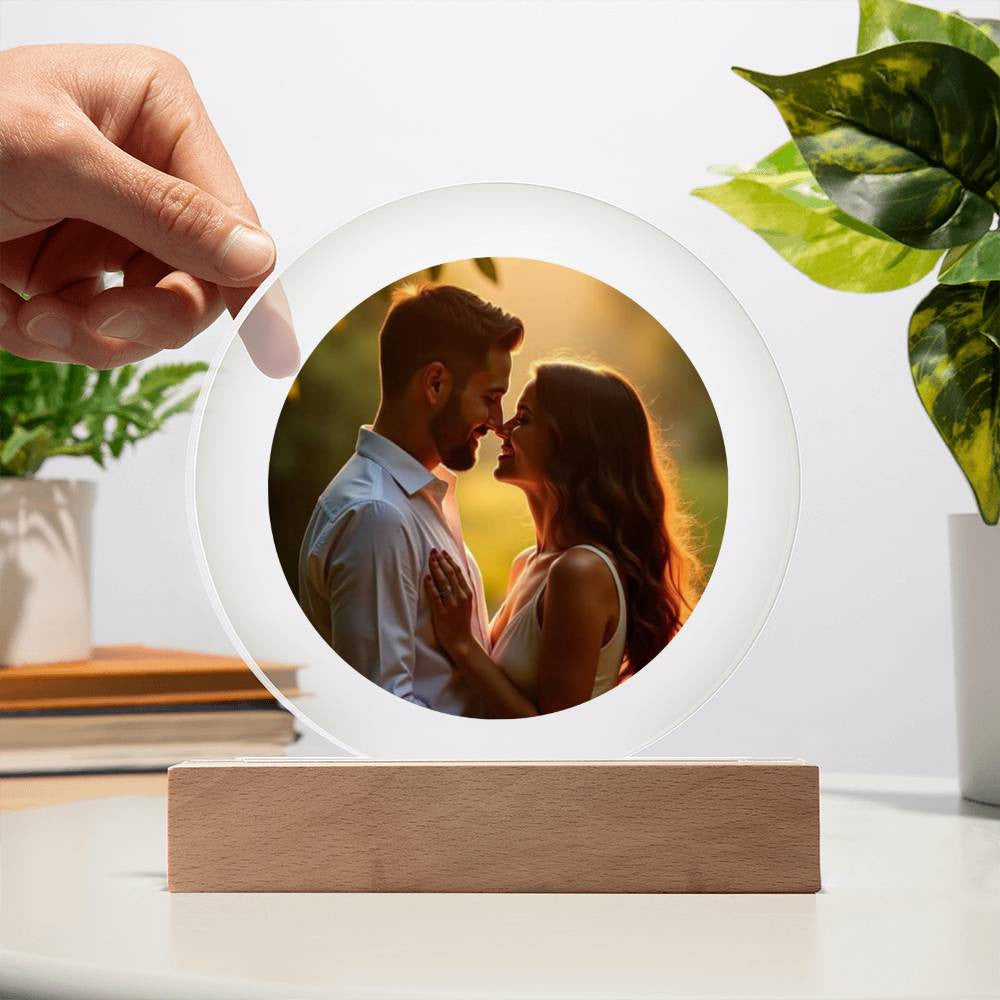 Custom Image Acrylic Circle Night Lamp