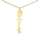 Custom Birth Flower Name Necklace - for Women