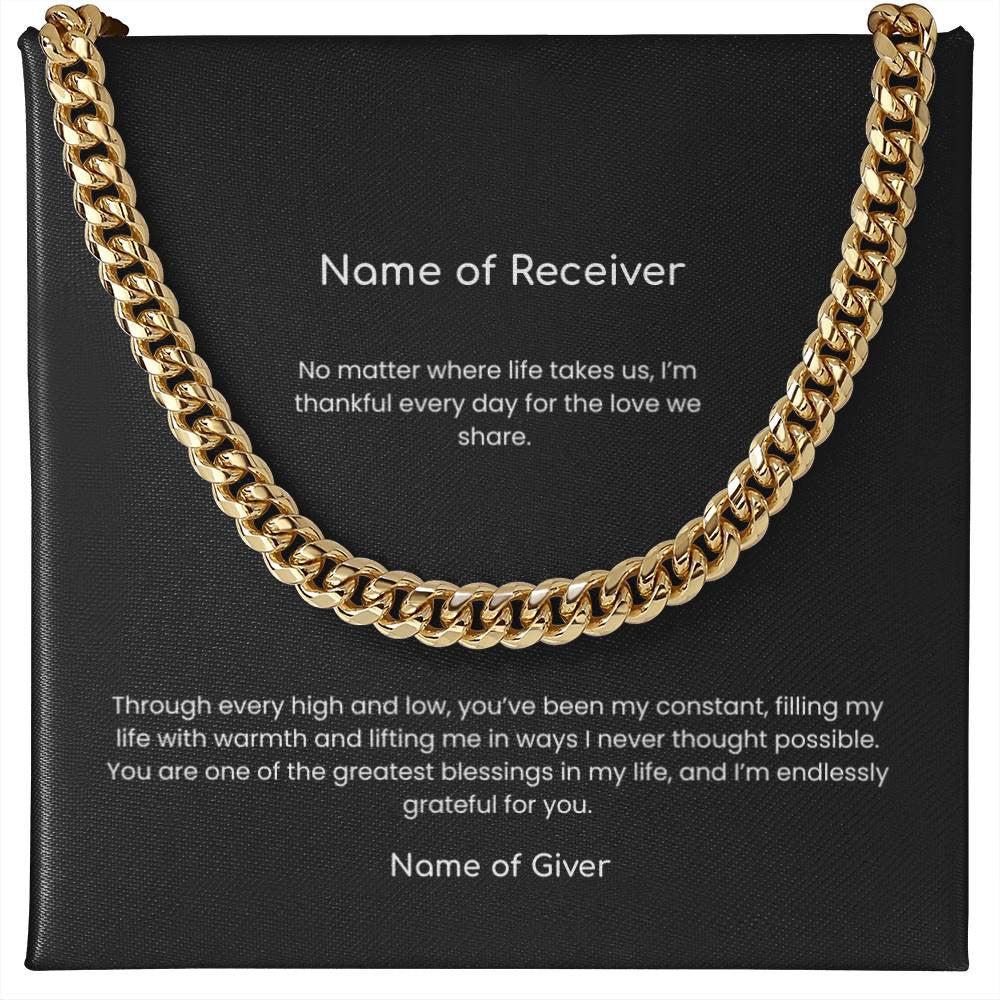 Cuban Link Chain Necklace - for Men