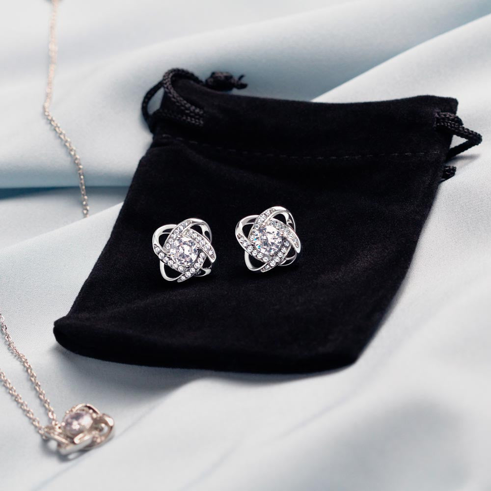 Love Knot Pendant & Earring Set Bundle - for Women
