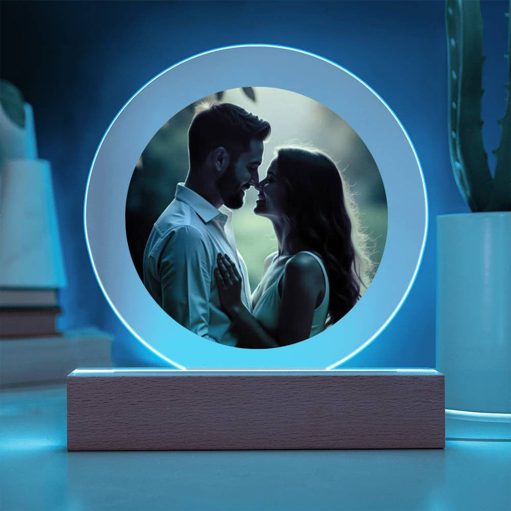 Custom Image Acrylic Circle Night Lamp