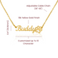 Custom Paw Print Name Necklace - for Women