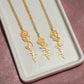 Custom Birth Flower Name Necklace - for Women