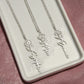 Custom Birth Flower Name Necklace - for Women