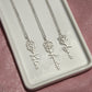 Custom Birth Flower Name Necklace - for Women