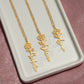 Custom Birth Flower Name Necklace - for Women