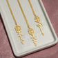 Custom Birth Flower Name Necklace - for Women