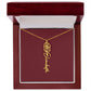 Custom Birth Flower Name Necklace - for Women