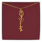Custom Birth Flower Name Necklace - for Women