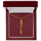 Custom Birth Flower Name Necklace - for Women