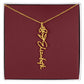 Custom Birth Flower Name Necklace - for Women