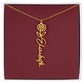 Custom Birth Flower Name Necklace - for Women