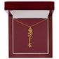 Custom Birth Flower Name Necklace - for Women