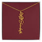 Custom Birth Flower Name Necklace - for Women