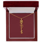 Custom Birth Flower Name Necklace - for Women