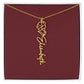 Custom Birth Flower Name Necklace - for Women