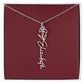 Custom Birth Flower Name Necklace - for Women