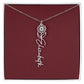 Custom Birth Flower Name Necklace - for Women