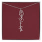 Custom Birth Flower Name Necklace - for Women