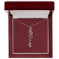 Custom Birth Flower Name Necklace - for Women